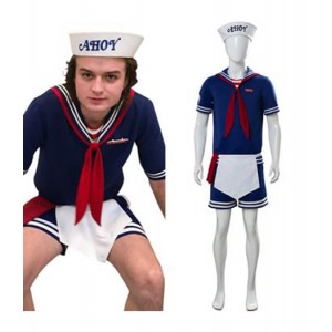 Stranger Things : Full Set Scoops Ahoy Steve Harrington Costume Cosplay Vente Chaude